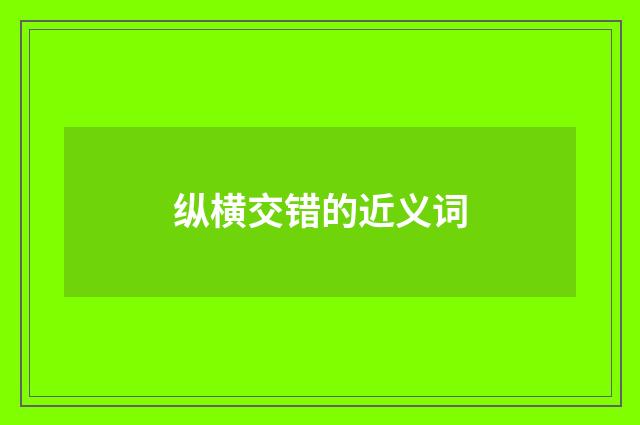纵横交错的近义词