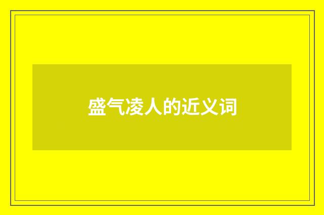 盛气凌人的近义词