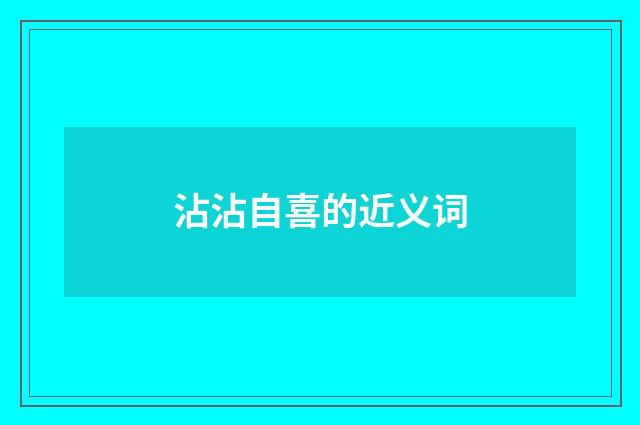 沾沾自喜的近义词