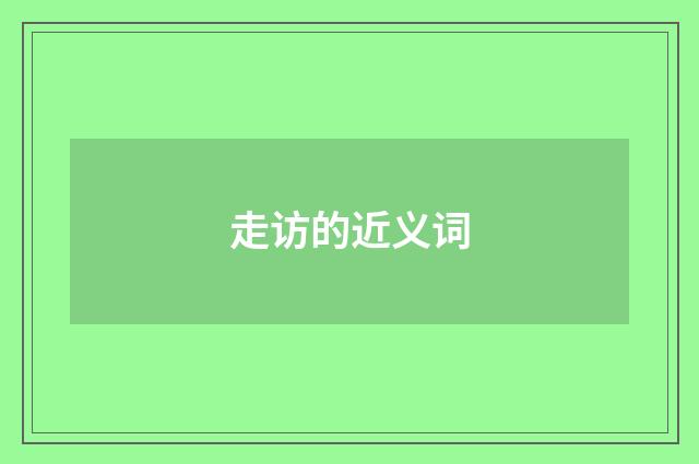 走访的近义词