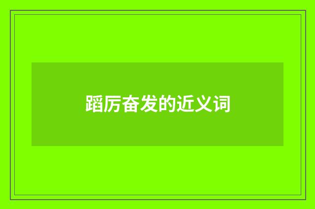 蹈厉奋发的近义词