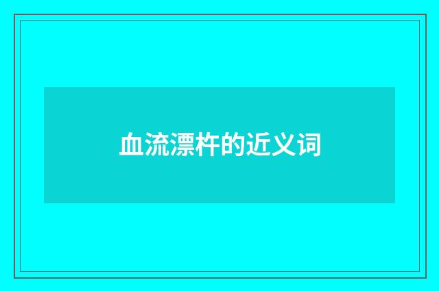 血流漂杵的近义词
