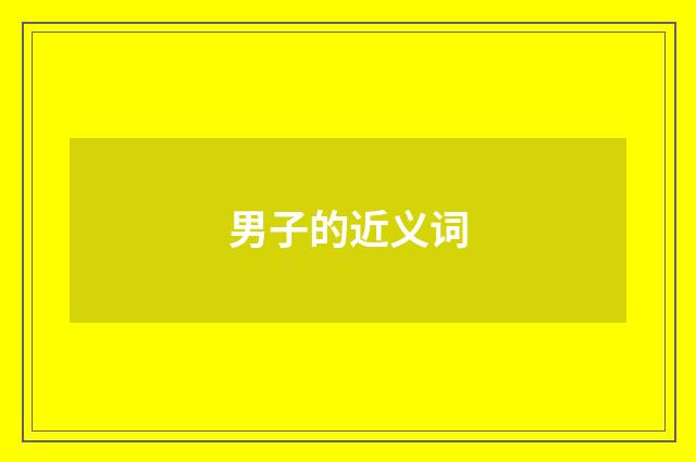 男子的近义词