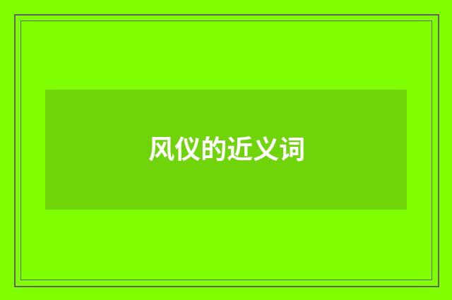 风仪的近义词