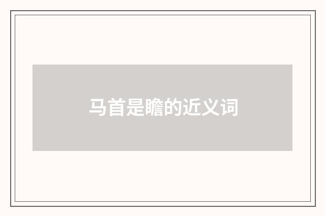 马首是瞻的近义词