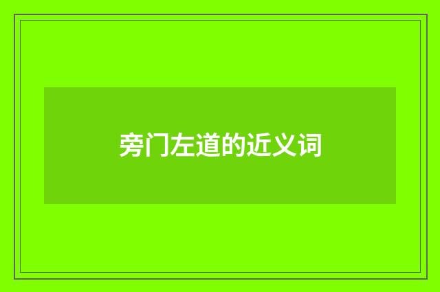 旁门左道的近义词