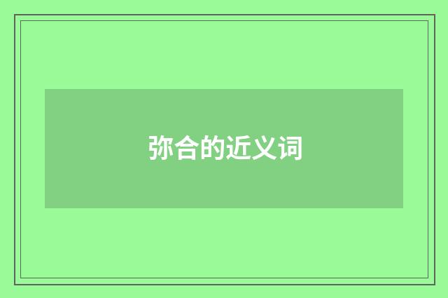 弥合的近义词