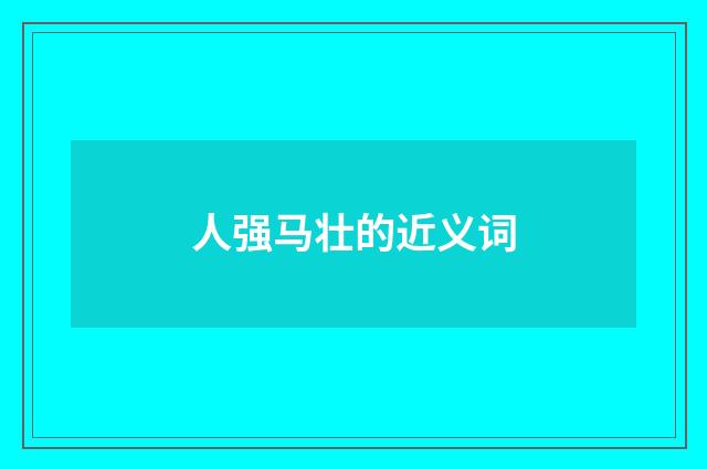 人强马壮的近义词