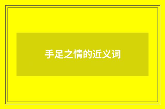手足之情的近义词