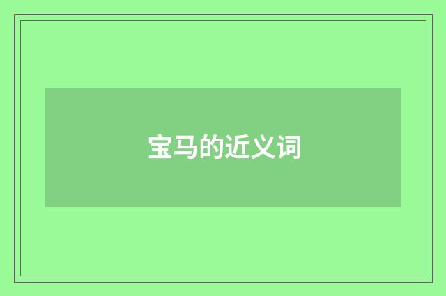 宝马的近义词