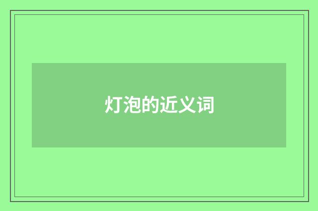 灯泡的近义词