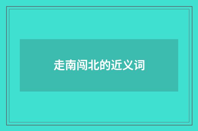 走南闯北的近义词