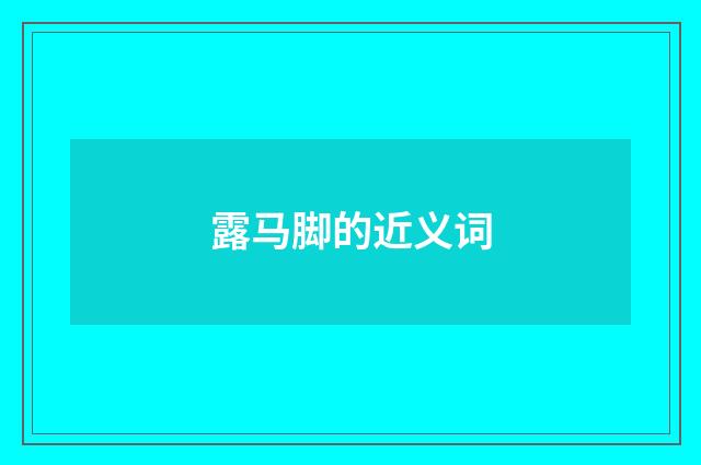 露马脚的近义词