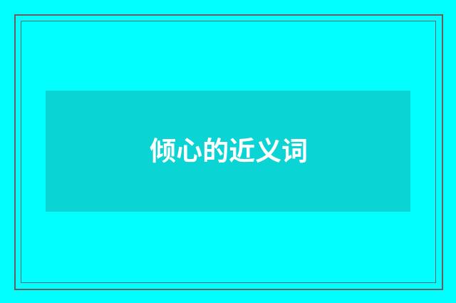 倾心的近义词