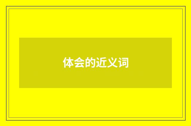 体会的近义词