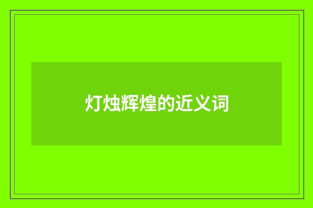 灯烛辉煌的近义词