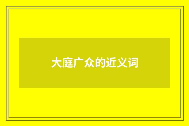大庭广众的近义词