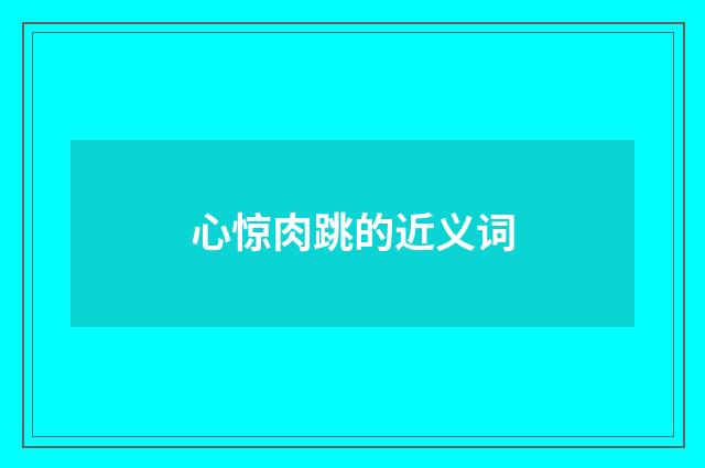 心惊肉跳的近义词