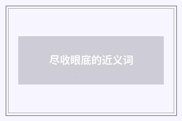 尽收眼底的近义词