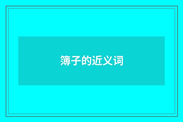簿子的近义词