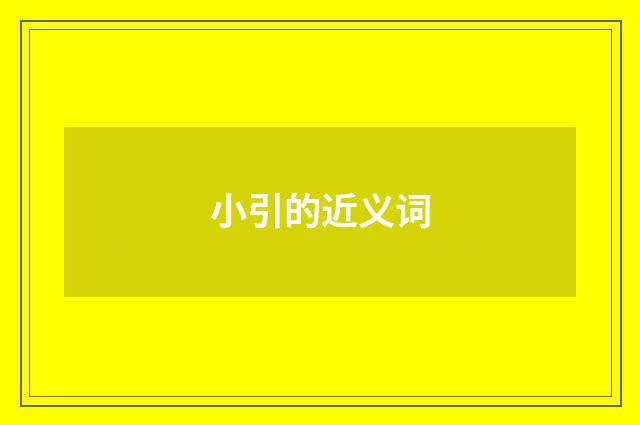 小引的近义词
