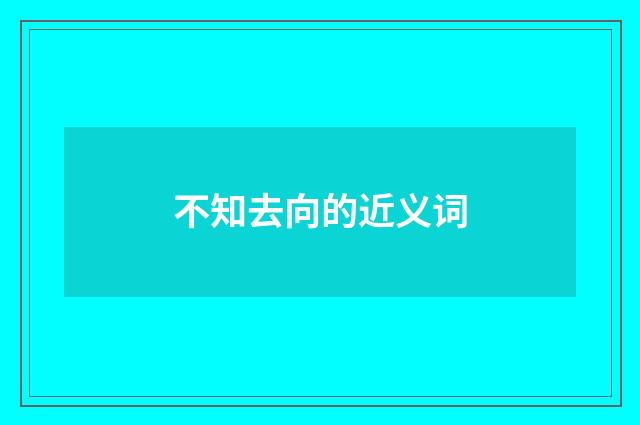不知去向的近义词