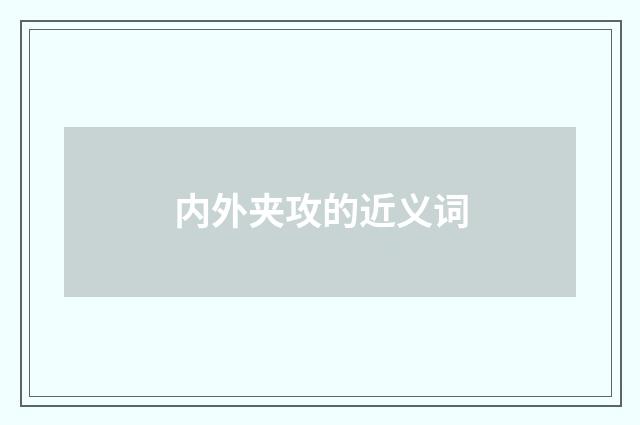 内外夹攻的近义词