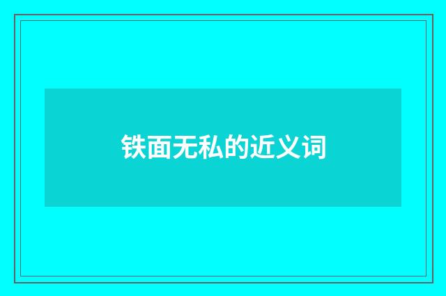 铁面无私的近义词