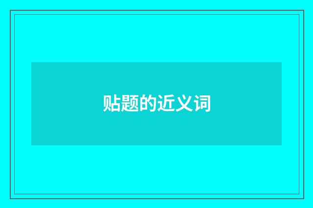 贴题的近义词
