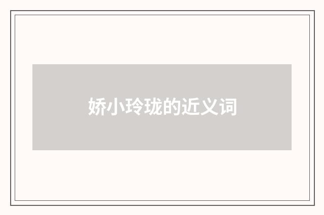 娇小玲珑的近义词