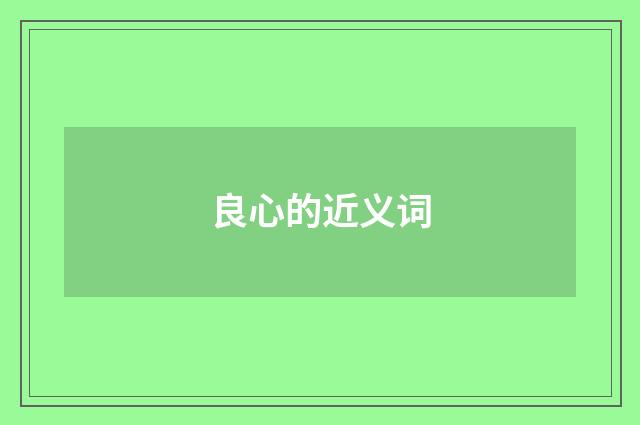良心的近义词