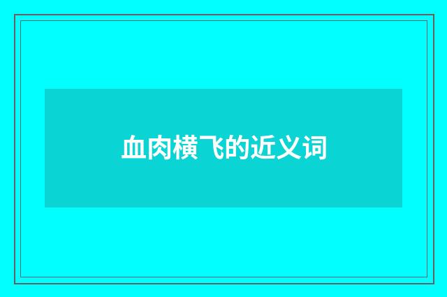 血肉横飞的近义词