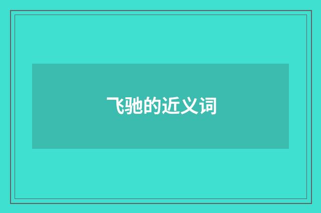 飞驰的近义词