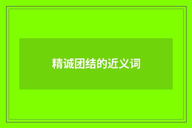 精诚团结的近义词