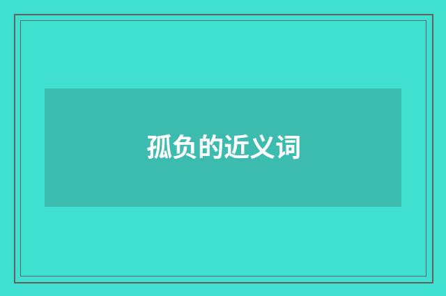孤负的近义词