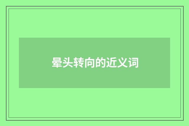 晕头转向的近义词