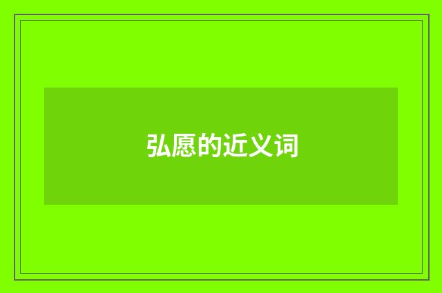 弘愿的近义词