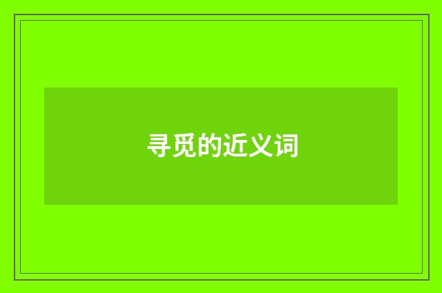 寻觅的近义词