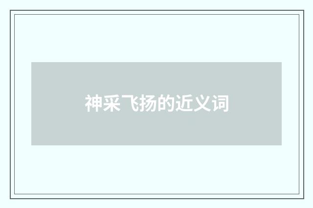 神采飞扬的近义词