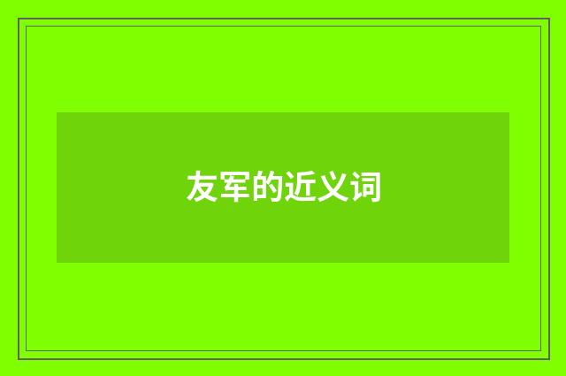 友军的近义词