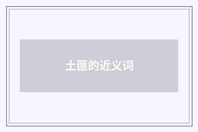 土匪的近义词