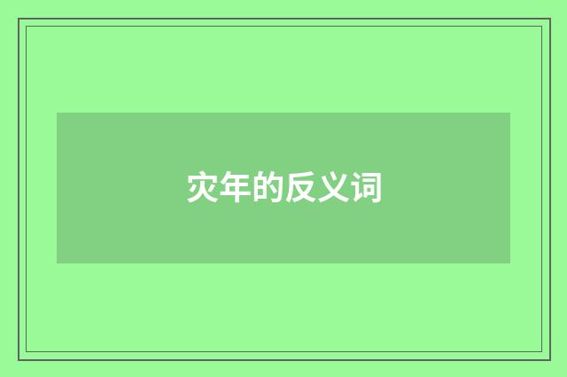 灾年的反义词