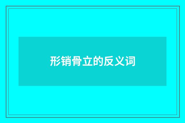 形销骨立的反义词