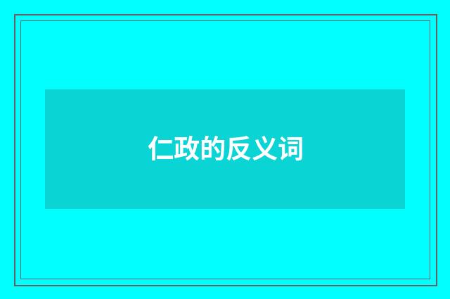 仁政的反义词