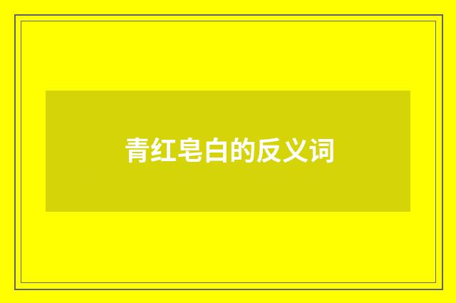 青红皂白的反义词