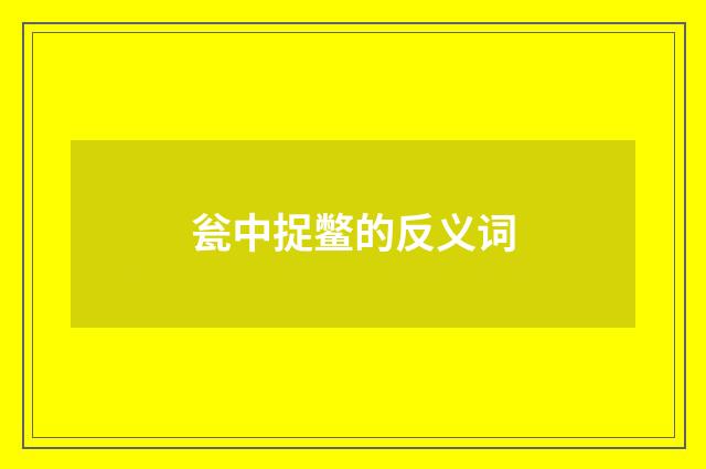 瓮中捉鳖的反义词