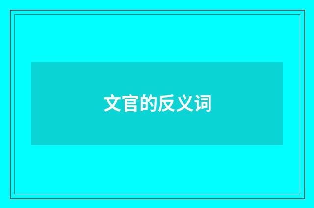 文官的反义词