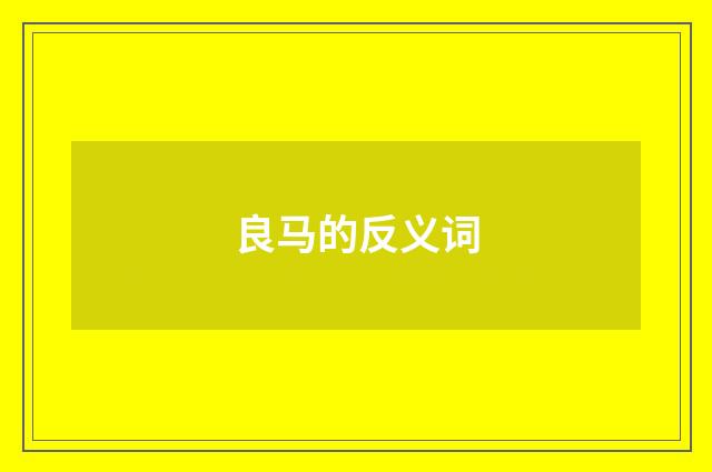 良马的反义词