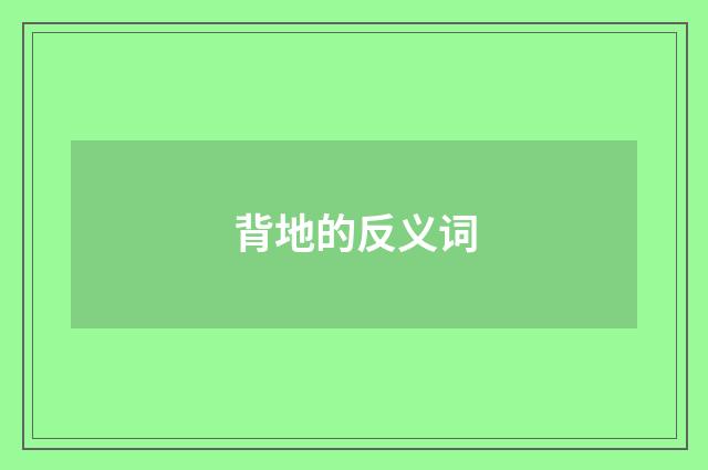 背地的反义词