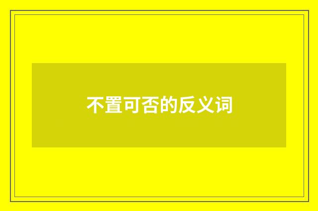 不置可否的反义词